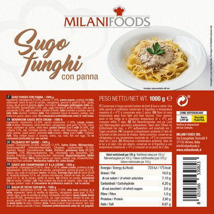 Sugo funghi e panna
