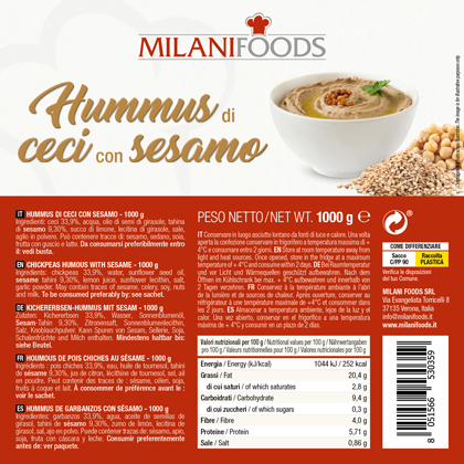 Hummus di ceci con sesamo