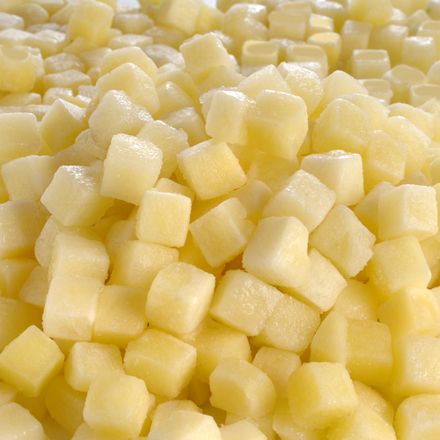 Potatoes, diced, deep-frozen