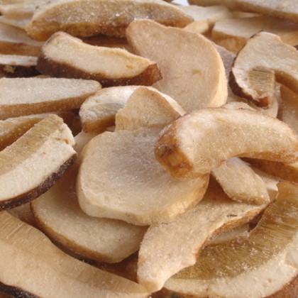 Porcini mushroom, thin-sliced, deep frozen