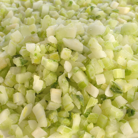 Celery, diced, deep-frozen