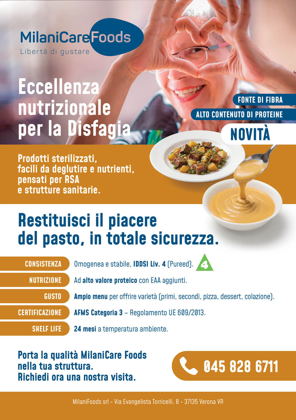 Nuova linea Milani Care Foods pensata per chi soffre di disfagia e disturbi della masticazione